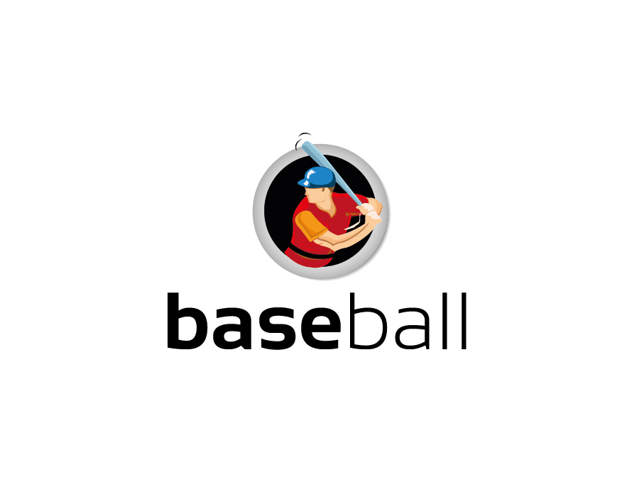 Baseball Logo – Abstract Batter Man Icon